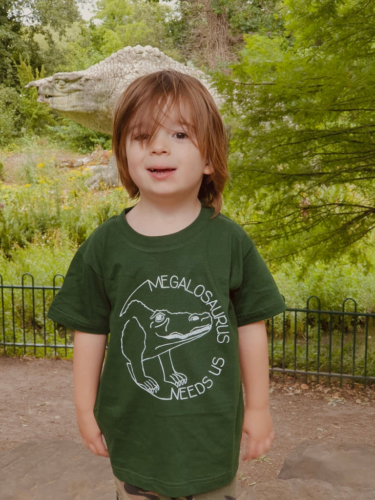 Megalosaurus Needs Us Kids T-shirt