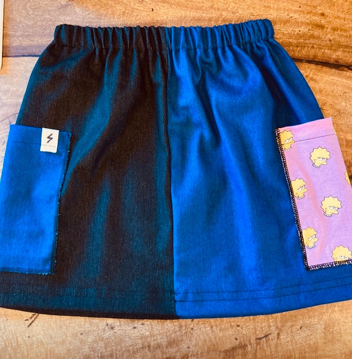 Double Denim Skirt