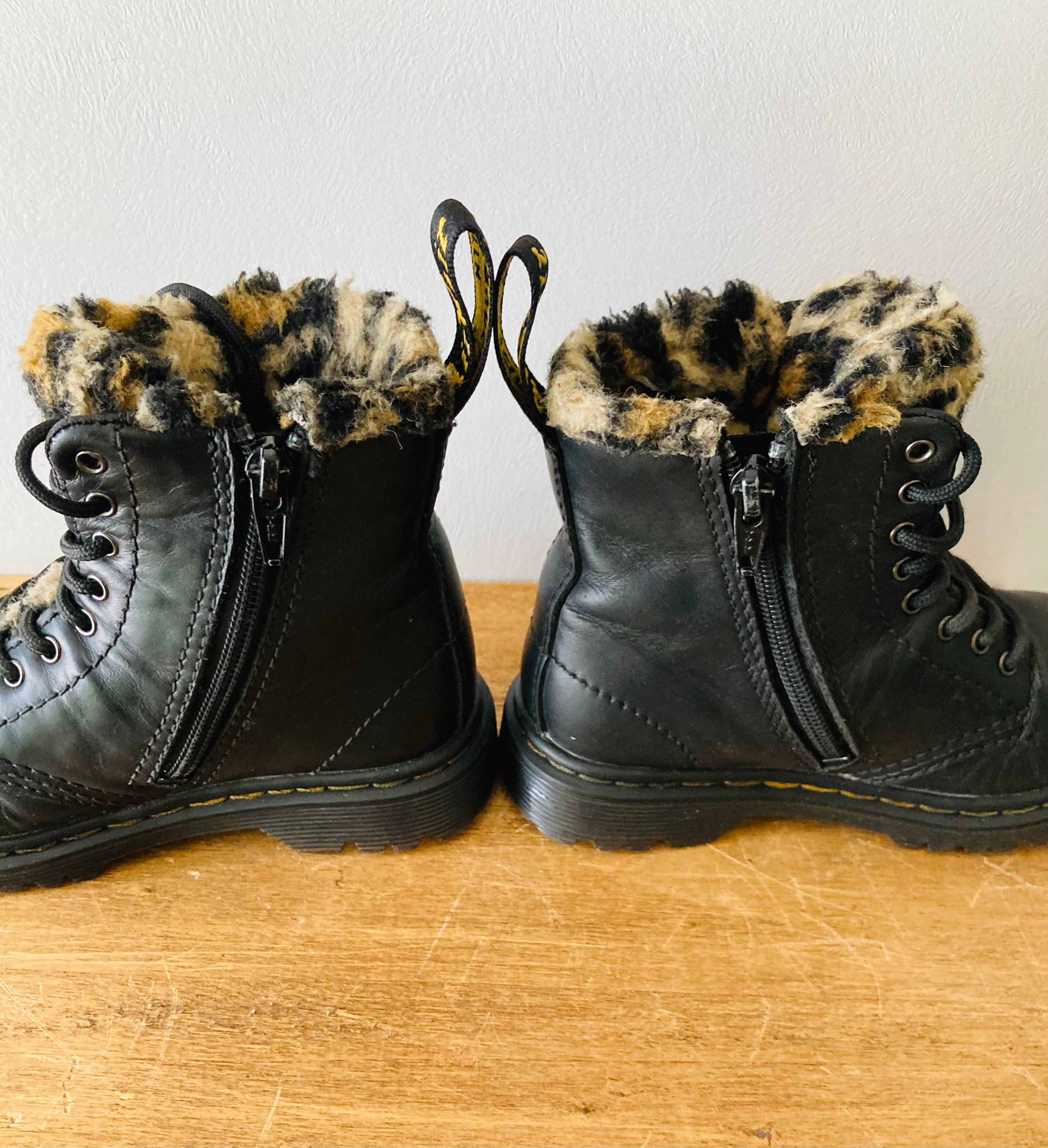 Rebels Make a Difference Leopard Lined DM's Infant Size 7
