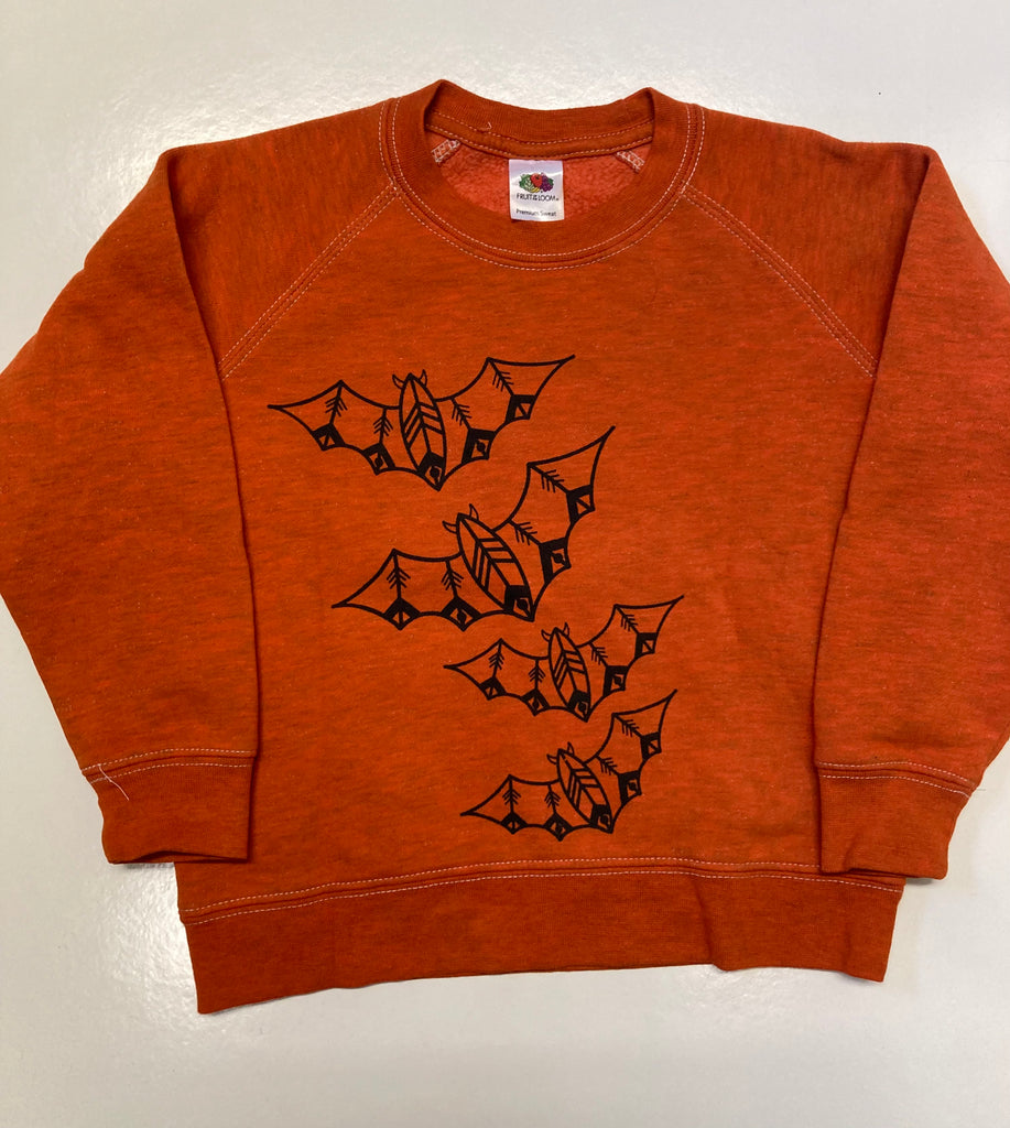 Boho Bats Hand dyed sweater Age 3-4