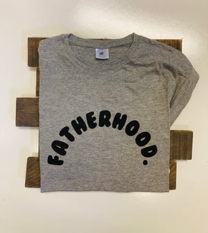 Fatherhood T-shirt Grey/ Black print Size L