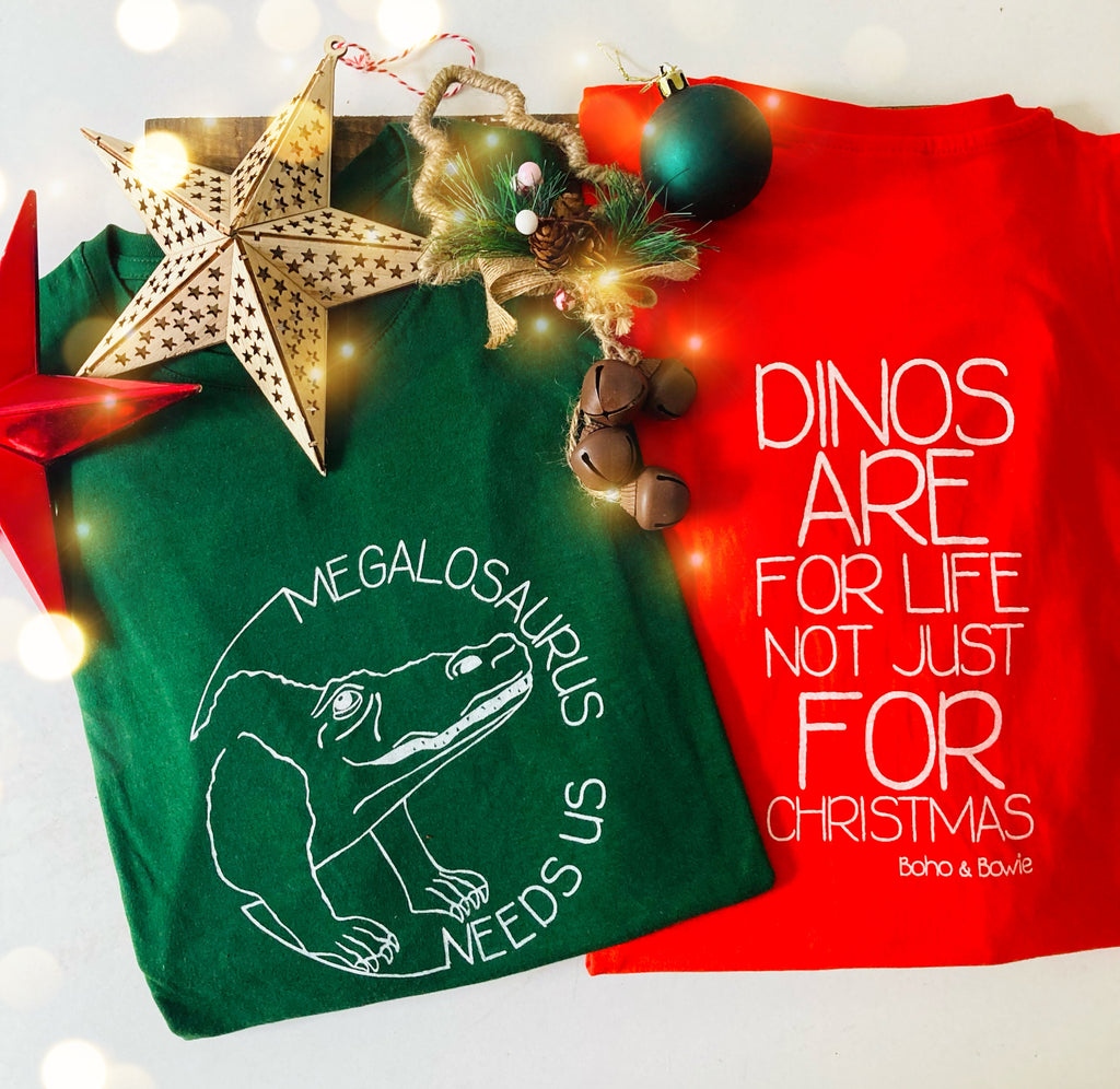 Megalosaurus Christmas Tshirt