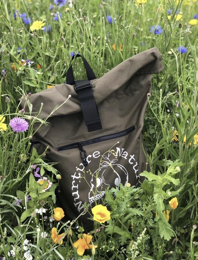 100% recycled Roll Top Backpack